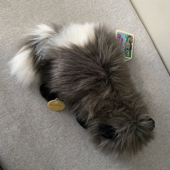 NWT Vintage Ganz The Heritage Collection Googles Raccoon Grey White 18” 1988 - Picture 7 of 16